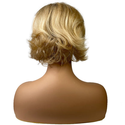 Machine Made Wave Human Hair Wigs 