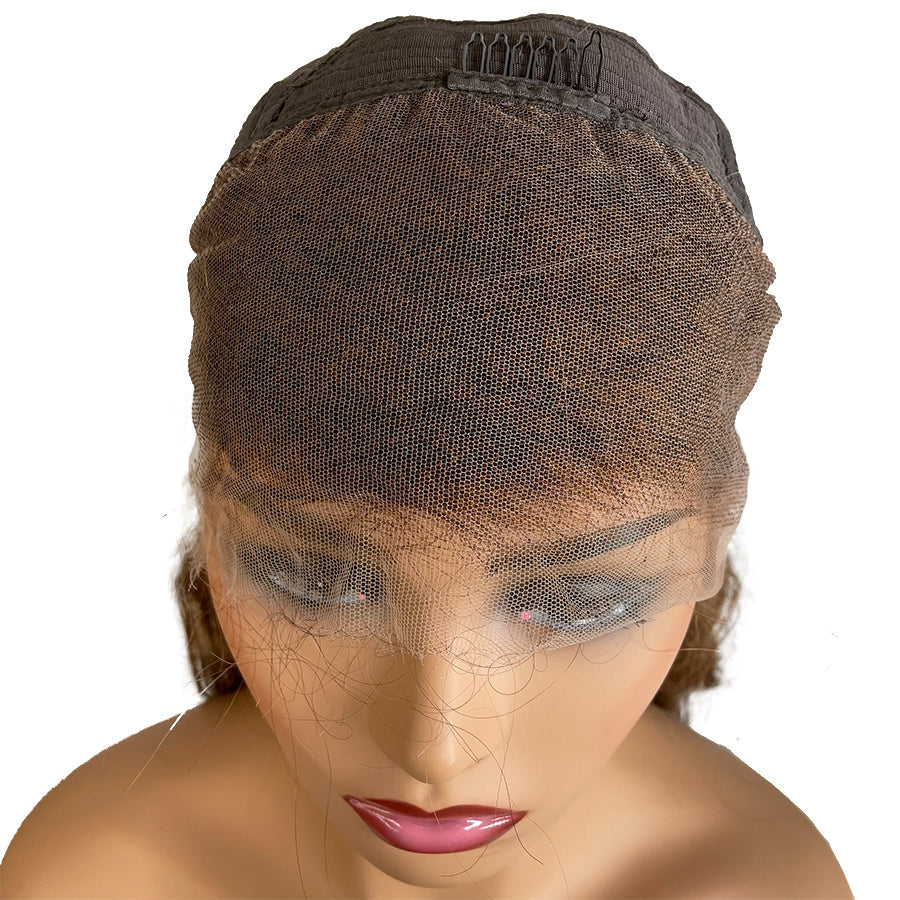 Cargar imagen en el visor de la galería, Peluca de cabello humano Frontal de encaje completo con onda del cuerpo malasio 8A suizo #4/27 
