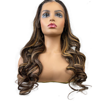 8A Loose Wave Swiss Lace FULL Frontal Wig  #4/27