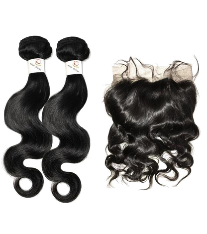 5A Brazilian 2 Bundle Body Wave Virgin Human Hair w/ 360 Lace Frontal - eHair Outlet