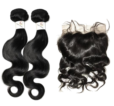 5A Brazilian 2 Bundle Body Wave Virgin Human Hair w/ 360 Lace Frontal - eHair Outlet