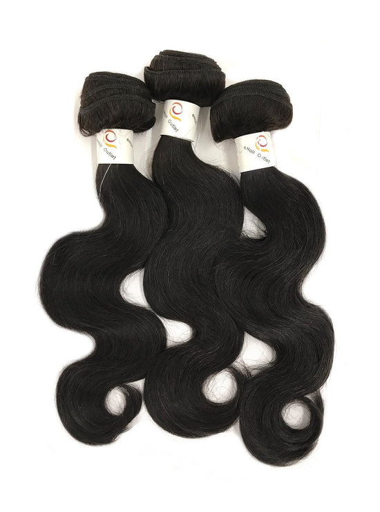 Load image into Gallery viewer, 5A Brazilian 3 Bundle Set Body Wave Virgin Human Hair Extension w/ Remy Lace Closure - eHair Outlet
