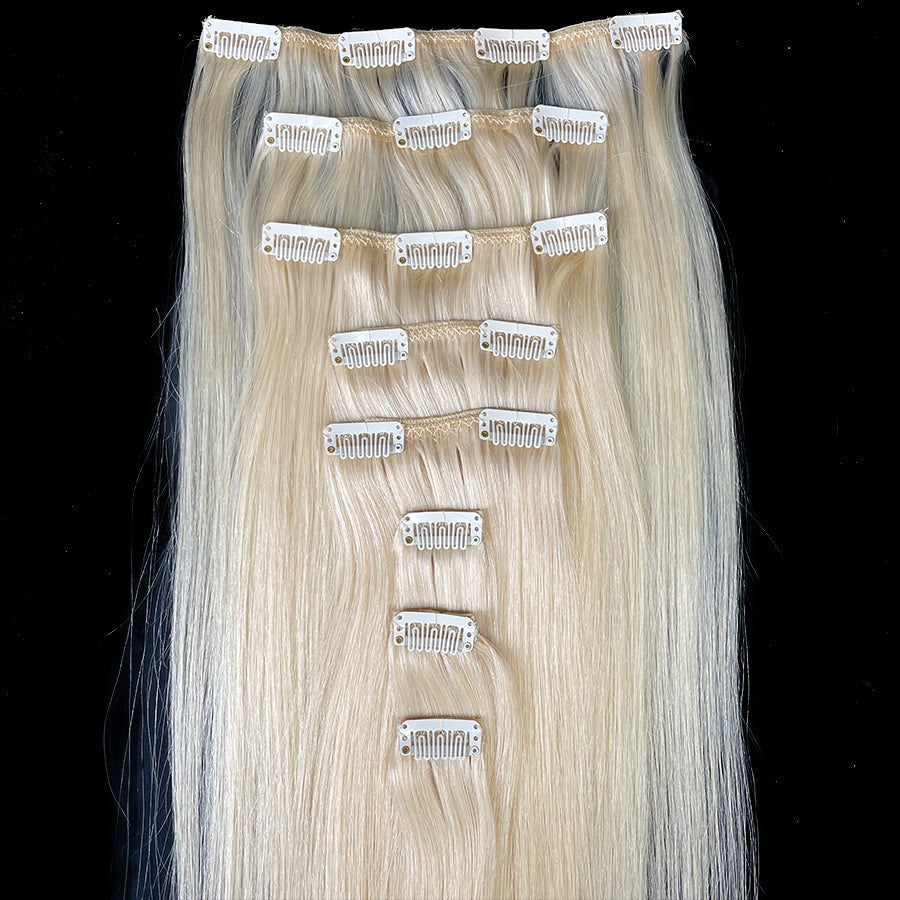10A Straight Clip-In Human Hair Extension Color #613