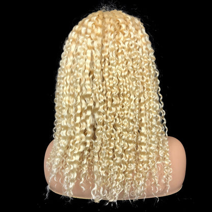 Jerry Curl 13&quot;X 4&quot;Lace Frontal Bob Wig  Blonde 