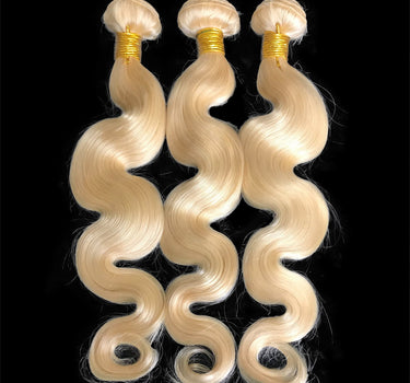 9A Malaysian Platinum Blonde  3 Bundle Set Body Wave Virgin Human Hair Extension - eHair Outlet