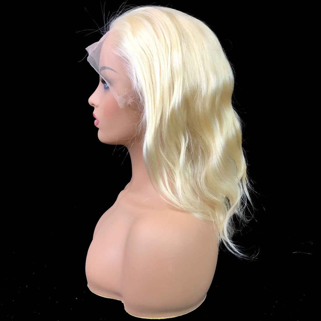 Body Wave 13 &quot;X 4&quot; Encaje Frontal Bob Peluca Rubio 