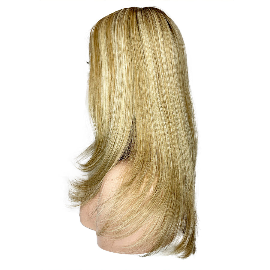 9A Straight Monofilament Wig ASH BLOND