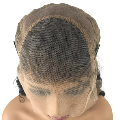 Peluca de cabello humano frontal de encaje de onda de cuerpo malasio HD 