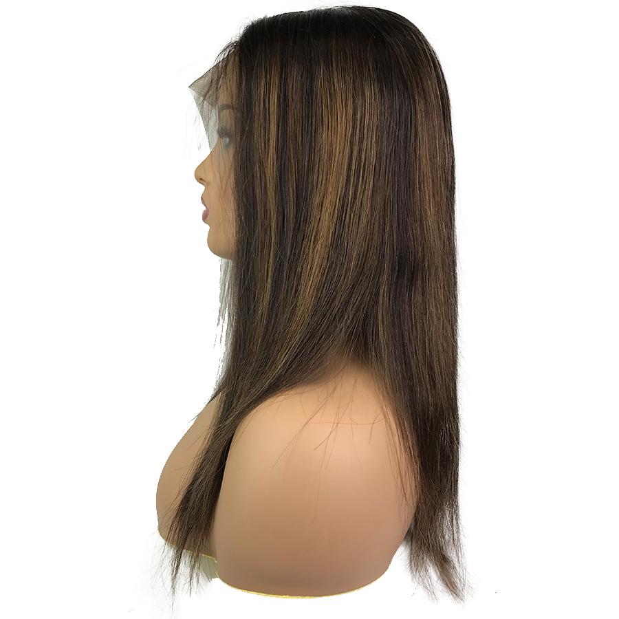 Peluca frontal de encaje recto Remy 