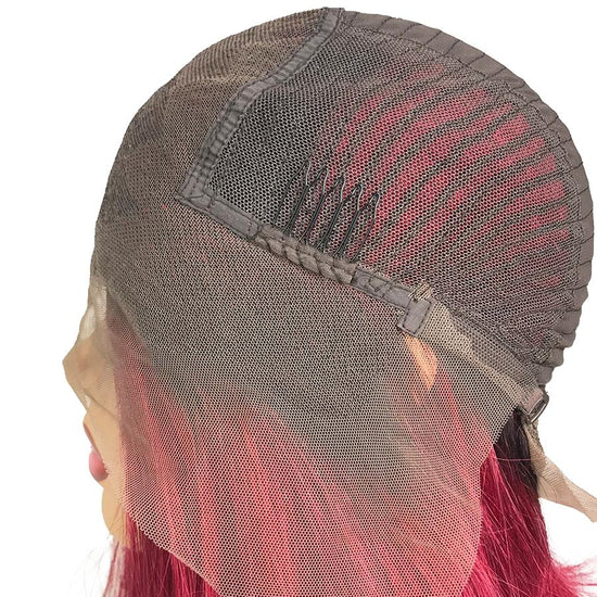 Load image into Gallery viewer, Straight 13&amp;quot;X 6&amp;quot;Lace Frontal Bob Wig 1B/Burgundy
