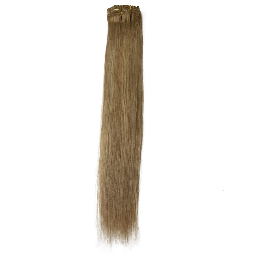 8A Straight Clip-In Human Hair Extension Color T