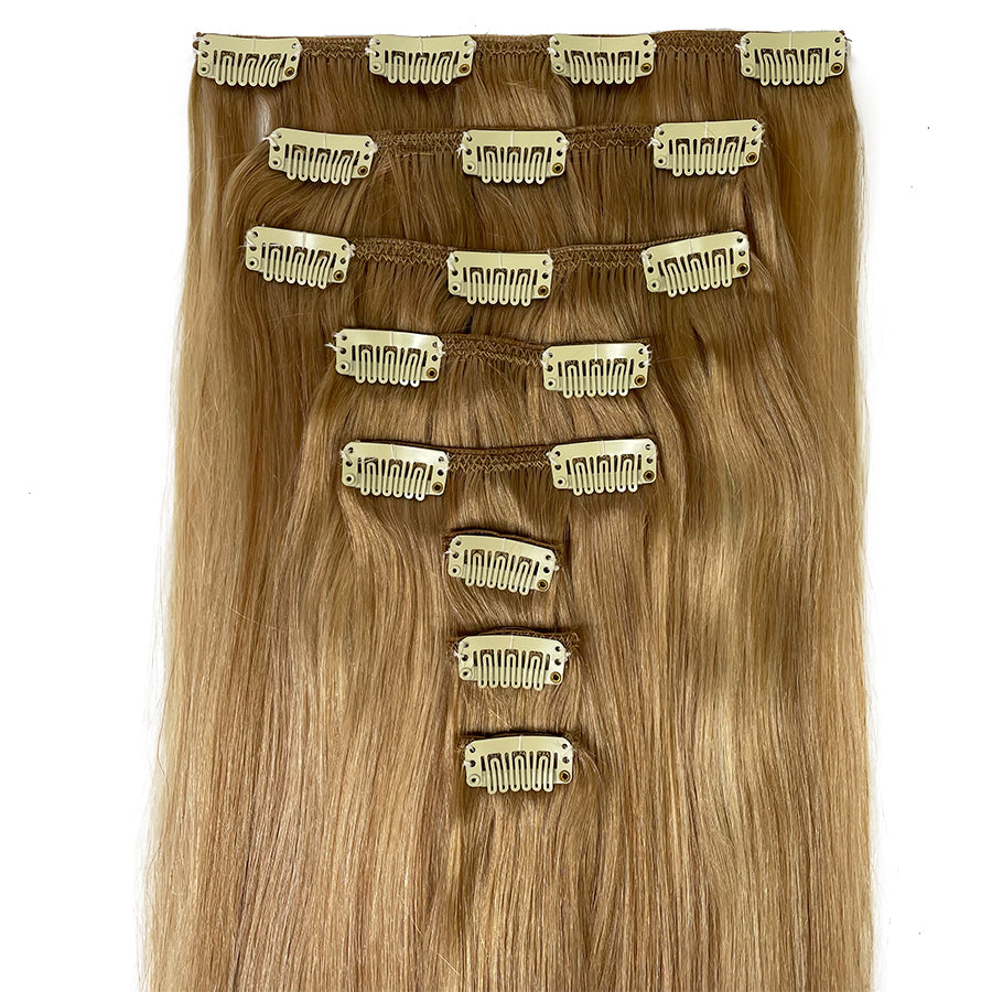 8A Straight Clip-In Human Hair Extension Color T