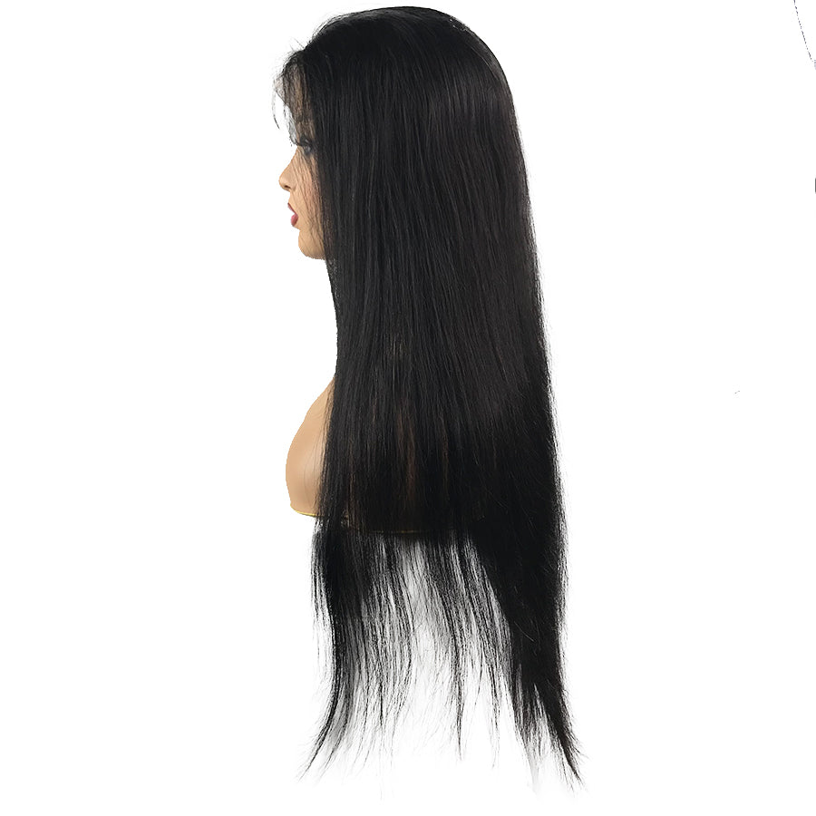 Transparent Straight Lace Closure Wig Natural