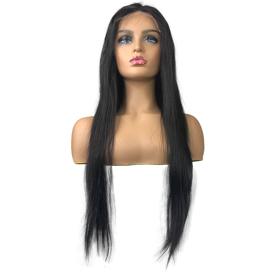 Transparent Straight Lace Closure Wig Natural