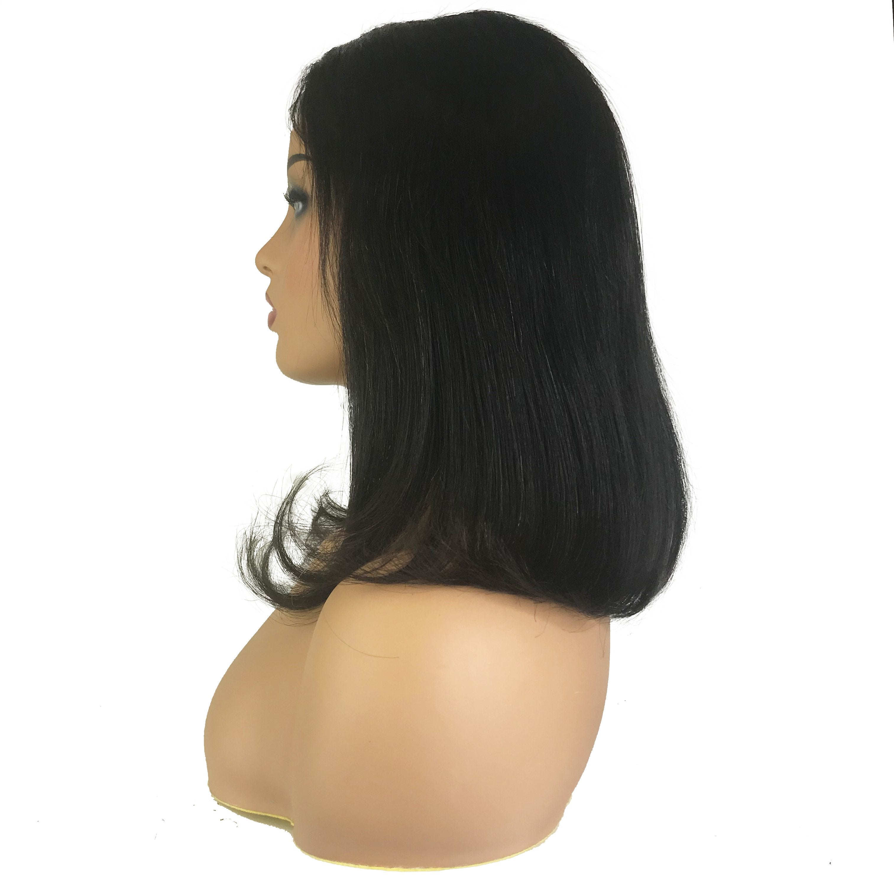 Remy Straight 4&quot;X 4&quot;Lace Closure Bob Wig  Natural