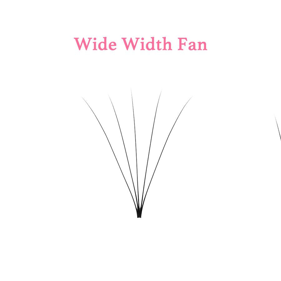 Pre-made Volume 5D Fans Invisible Base Eyelash Extensions 0.10mm C &amp; D Curl  (12 Lines)