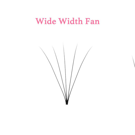 Volumen prefabricado 5D Fans Extensiones de pestañas de base invisible 0.20 D Curl (4 líneas) 