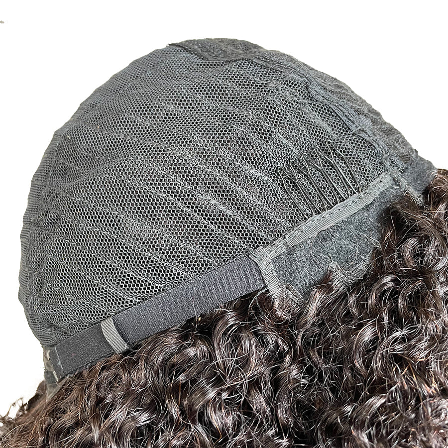 Machine Made Curly Human Hair Wigs