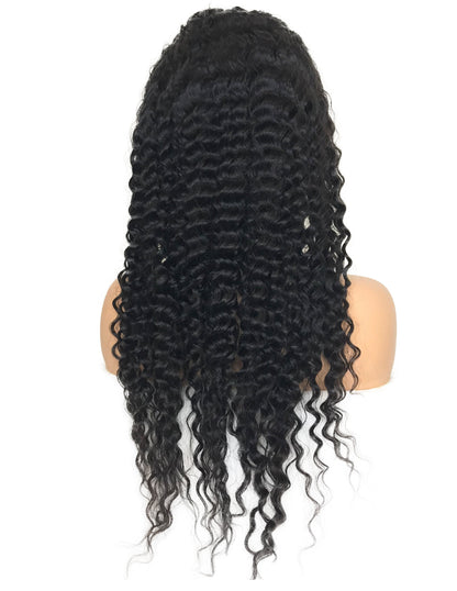 Peluca de cabello humano frontal de encaje de onda profunda de Malasia HD 8A 