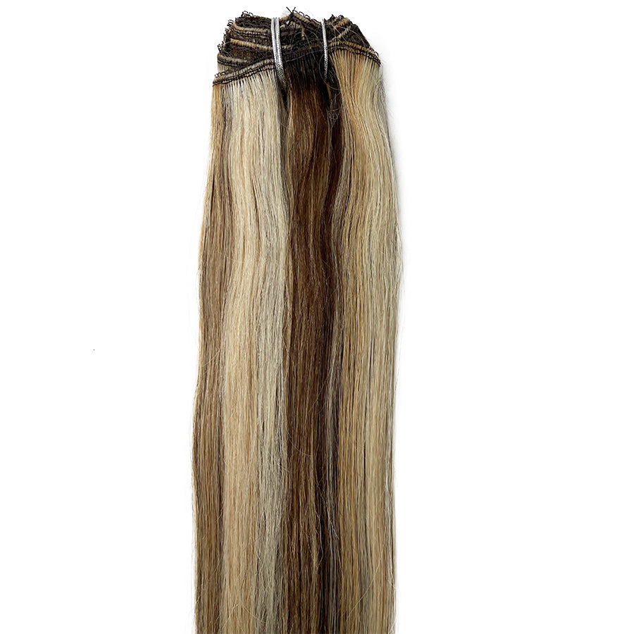 8A Straight Clip-In Human Hair Extension Color F4/27/613