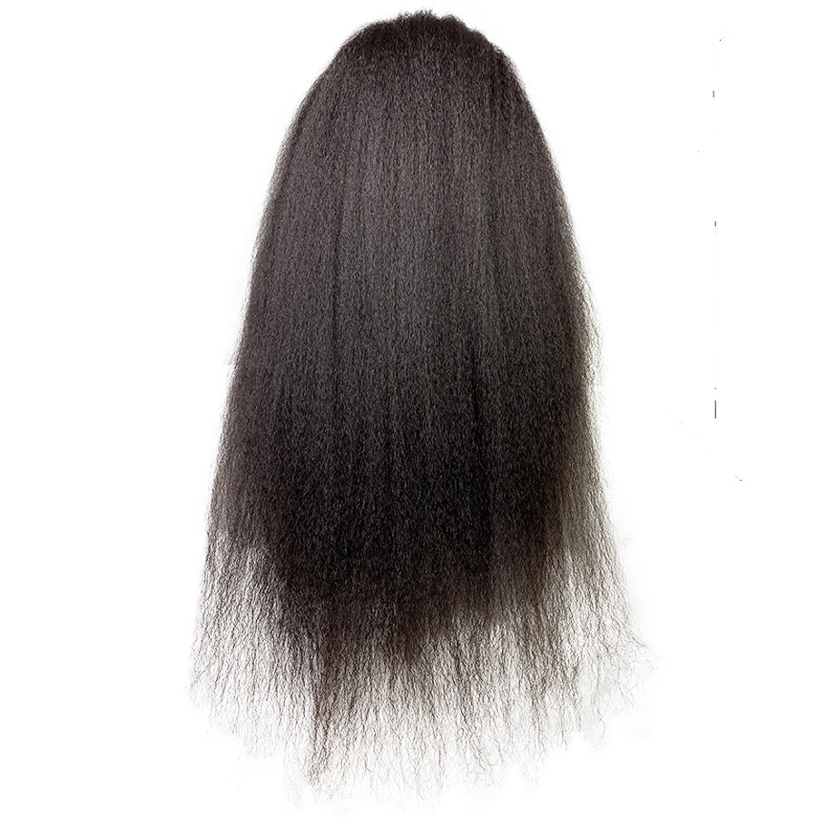 Swiss 8A Malaysian Kinky Straight Lace Frontal Human Hair Wig