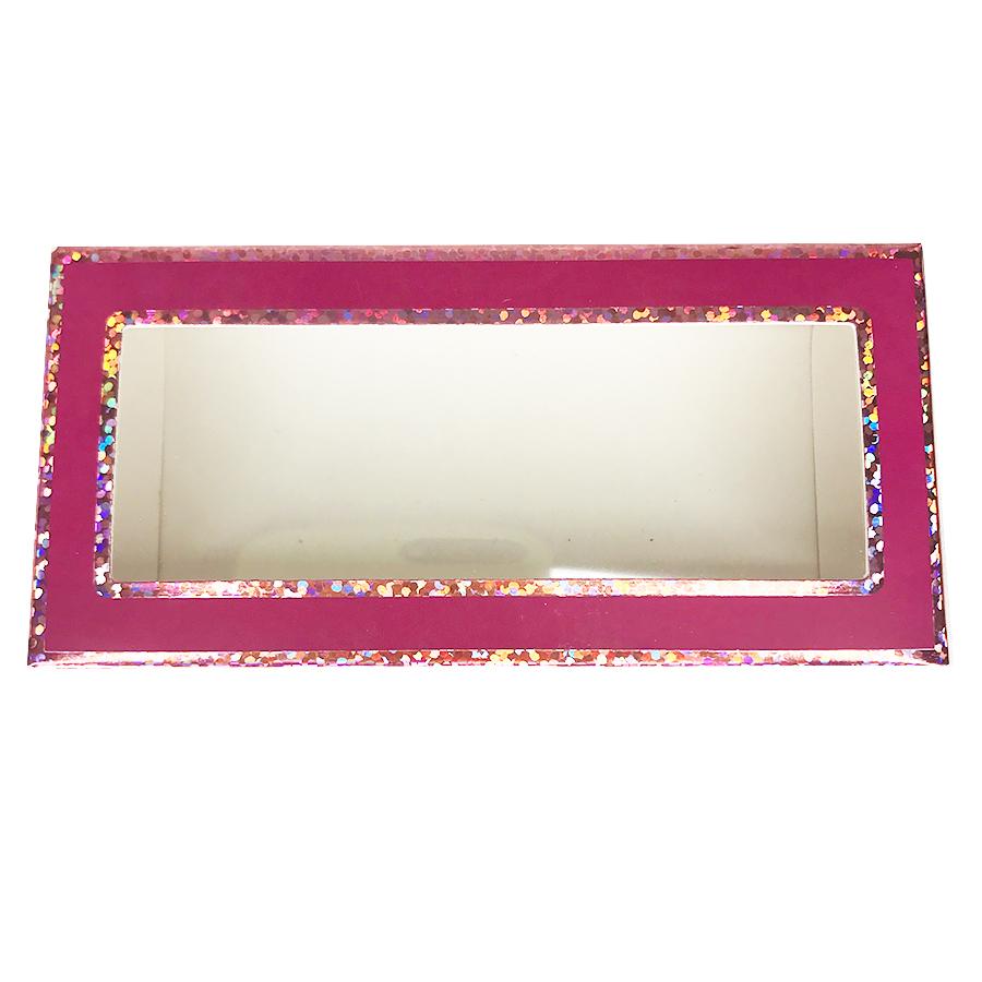 Hot Pink Paper Caja de pestañas vacía Caja de regalo Ventana completa