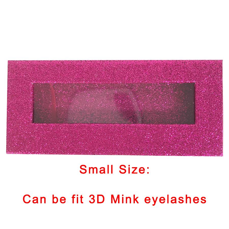 Glitter Hot Pink Empty Eyelash Box Gift Box Full Window / Small &amp;Big