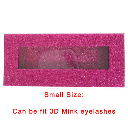 Glitter Hot Pink Empty Eyelash Box Gift Box Full Window / Small &amp;Big