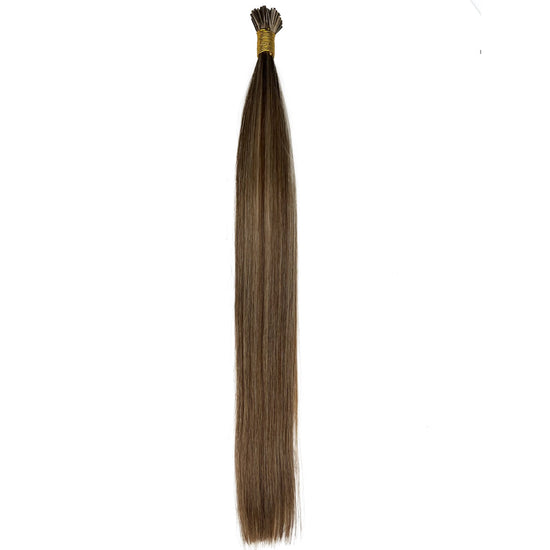 10A I-Tip Silky Straight Human Hair Extension P#4/18