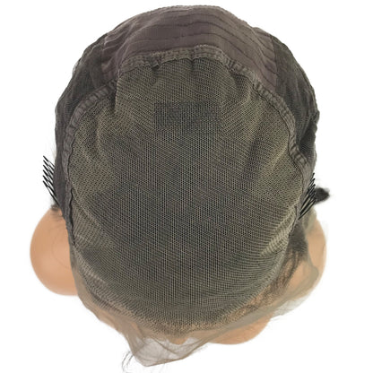 Peluca de cabello humano frontal de encaje de onda de cuerpo de Malasia
