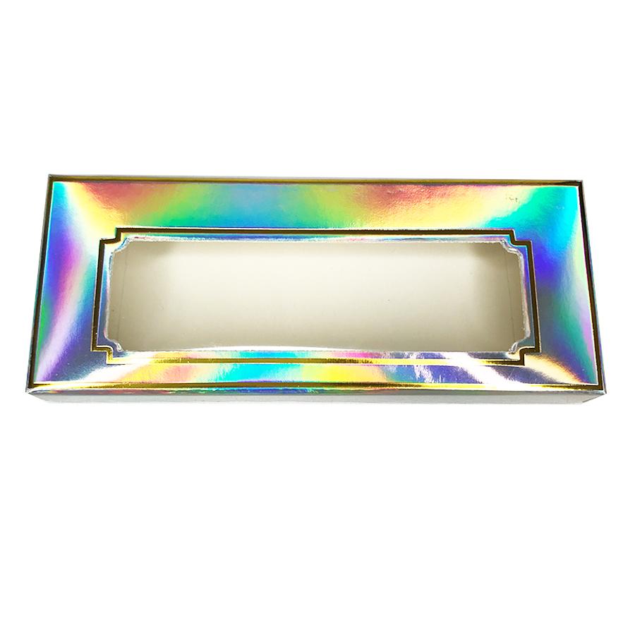Laser Holographic Paper Small Empty Eyelash Box Gift Box Full Window