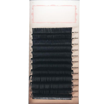 Mix Tray 11mm-15mm / 14mm-18mm Thickness 0.07 C / D Curl  Handmade Soft Natural  Eyelash Extensions Individual Lashes Tray (12 Lines)