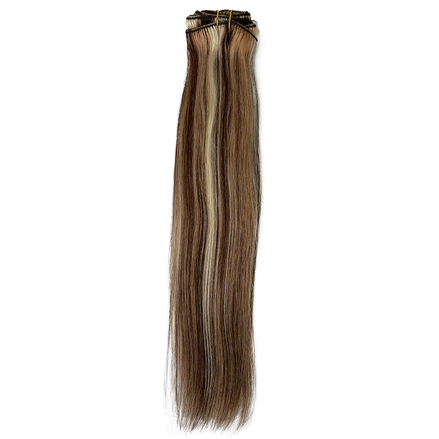 Load image into Gallery viewer, 8A Straight Clip-In Human Hair Extension Color P#2/12/613
