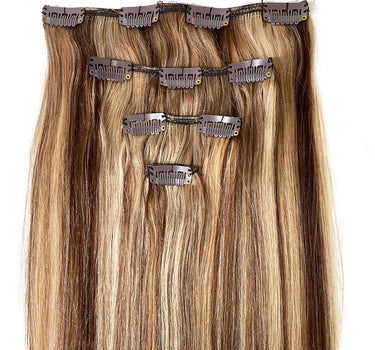 8A Straight Clip-In Human Hair Extension Color P#2/27A