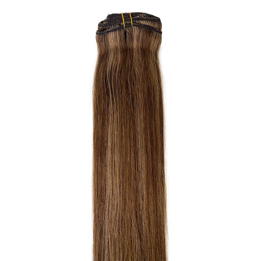 Load image into Gallery viewer, 8A Straight Clip-In Human Hair Extension Color P#4/6
