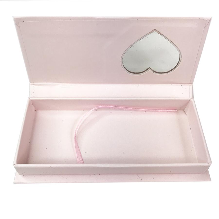 Pink Heart Empty Eyelash Box Small Gift Box One Window