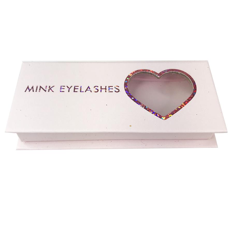 Pink Heart Empty Eyelash Box Small Gift Box One Window