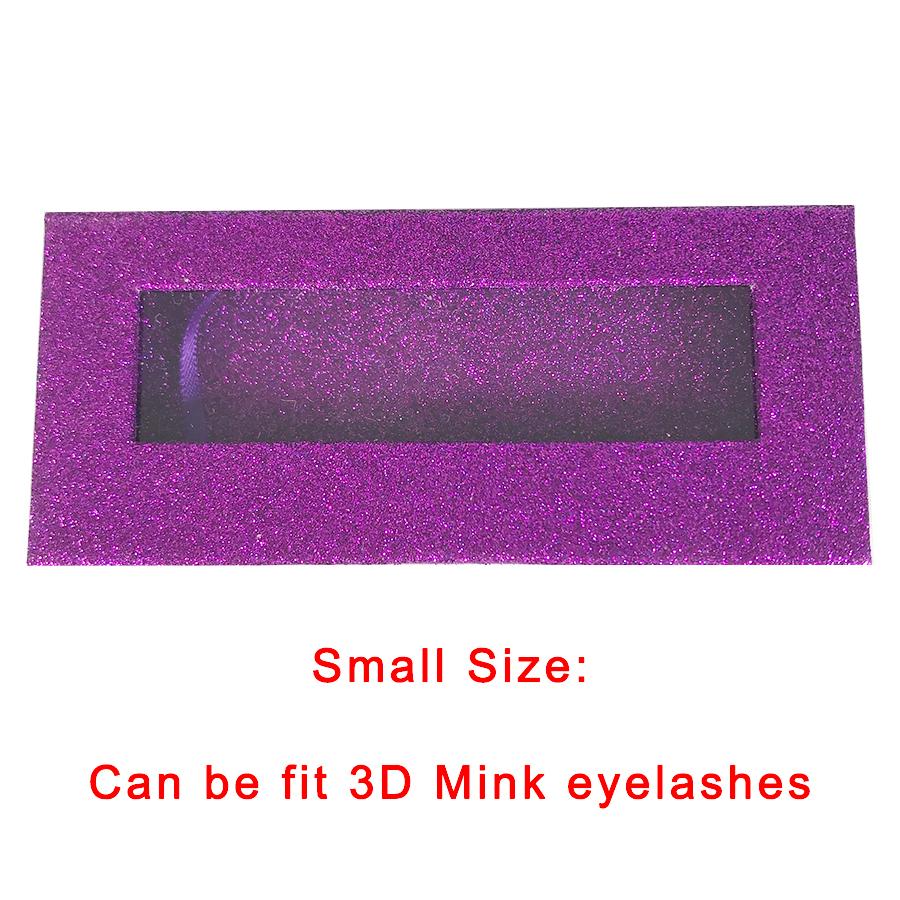 Glitter Purple Empty Eyelash Box Gift Box Full Window / Small &amp;Big