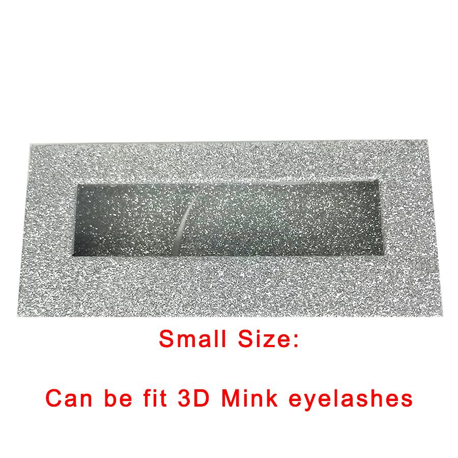 Glitter Silver Empty Eyelash Box Gift Box Full Window / Small &amp;Big