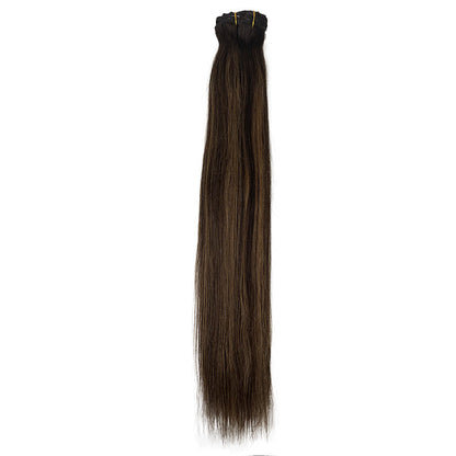 8A Straight Clip-In Human Hair Extension Color T