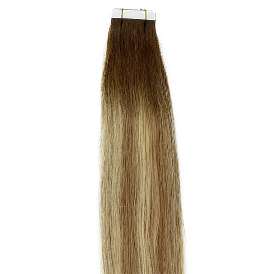 Extensión de cabello humano con cinta recta 8A Color T#4/P1001/8