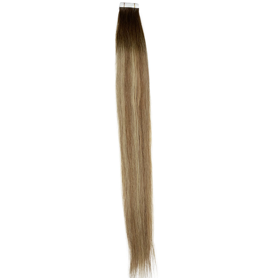 Extensión de cabello humano con cinta recta 8A Color T#4/P1001/8