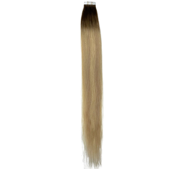 8A Straight Tape-In Human Hair Extension Color T#4/P18/1001