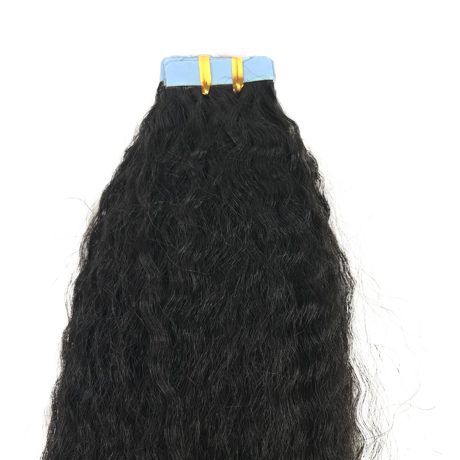 Kinky Straight Tape-In Human Hair Extension Natural