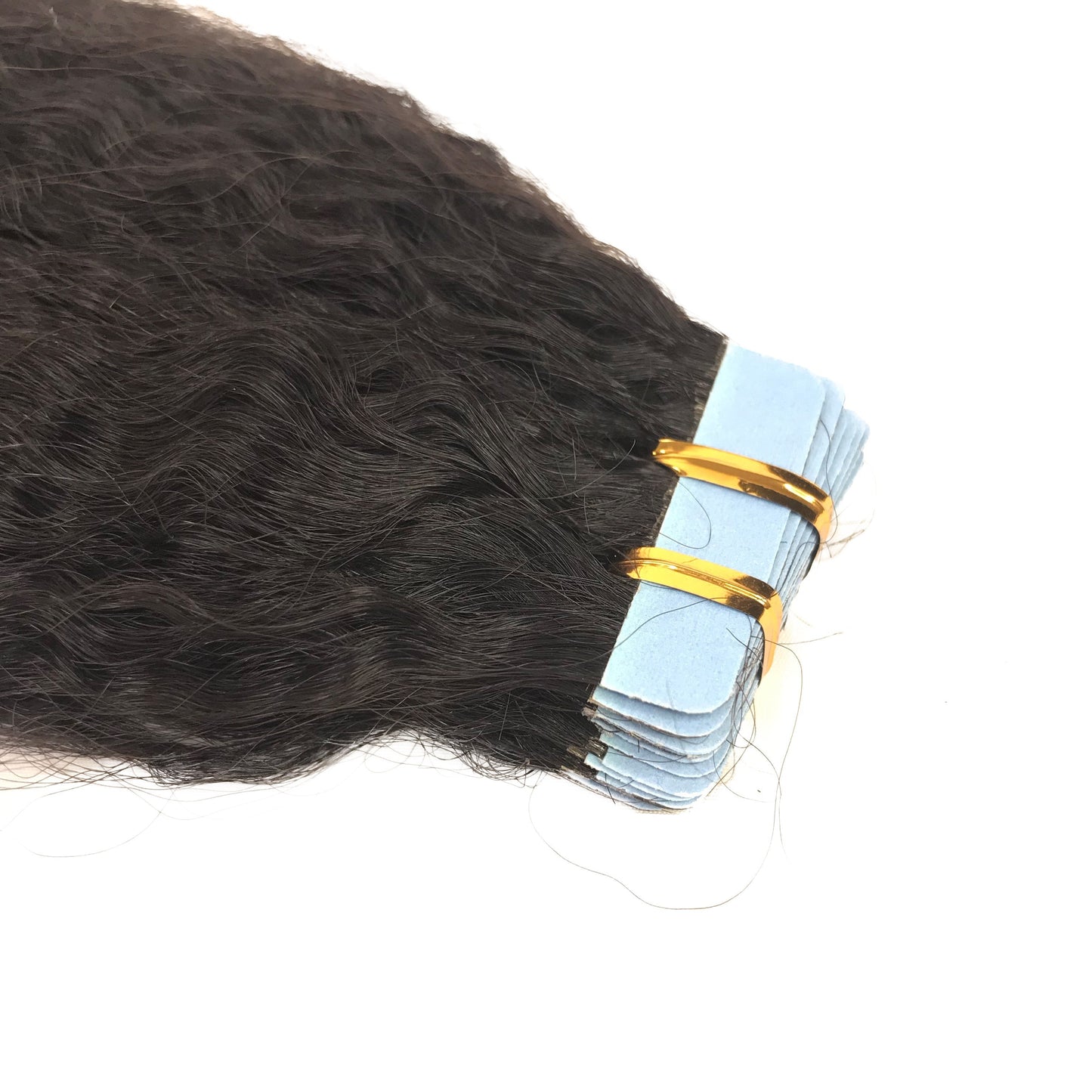 Kinky Straight Tape-In Human Hair Extension Natural