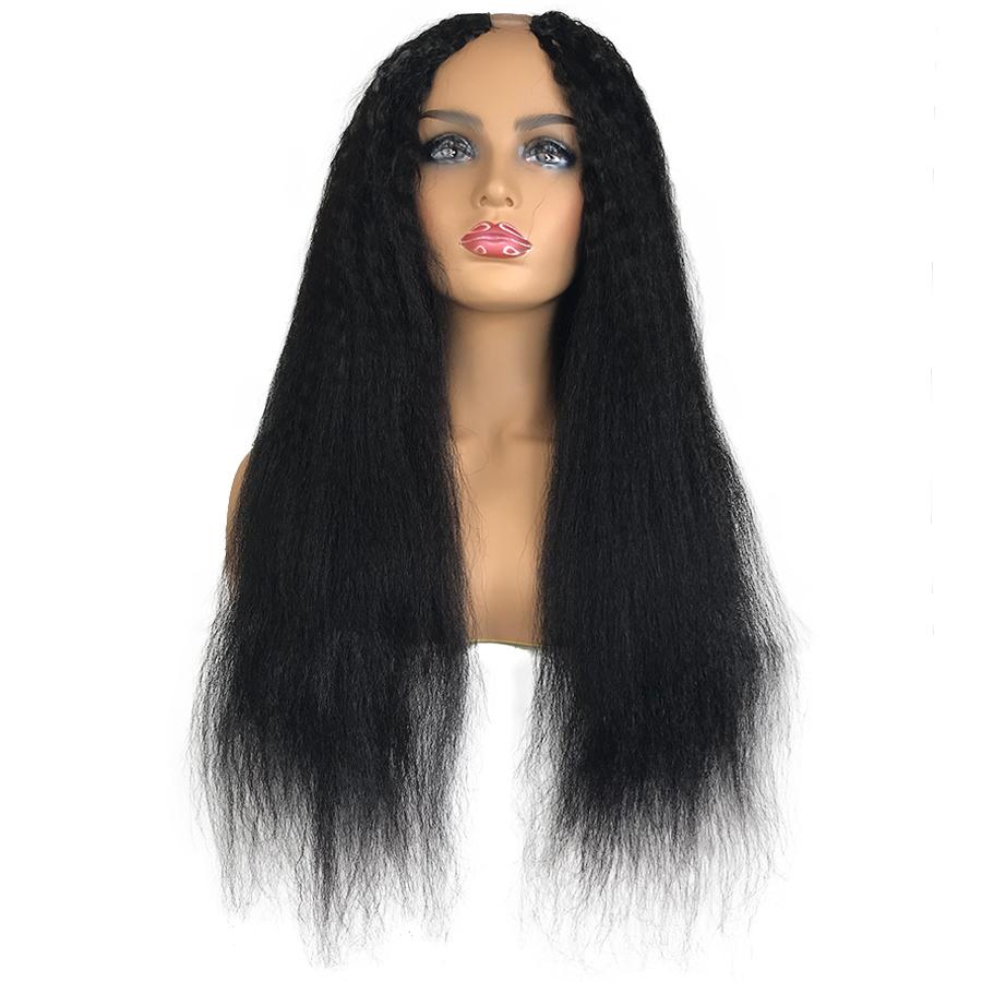 Malaysian Kinky Straight U Part Human Hair Wig