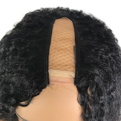 Malaysian Kinky Straight U Part Human Hair Wig