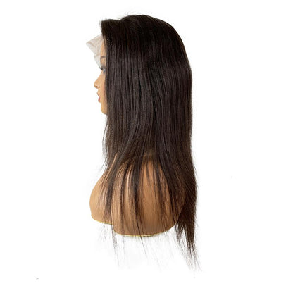 Virgin Swiss Yaki Straight Full Lace Wig Natural