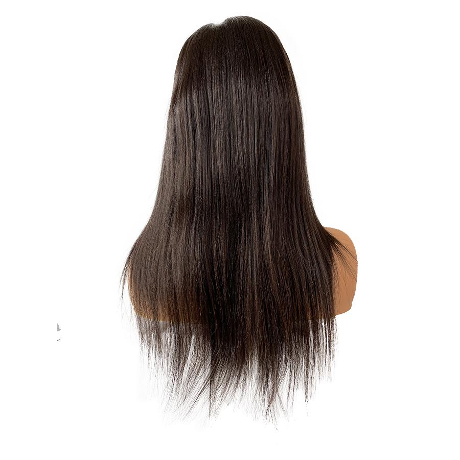 Virgin Swiss Yaki Straight Full Lace Wig Natural