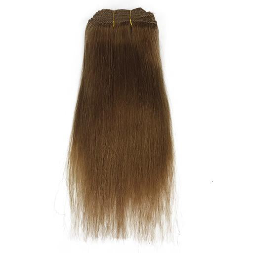 Brasileño 10 &quot;Extensión de cabello humano recto Yaki Color 